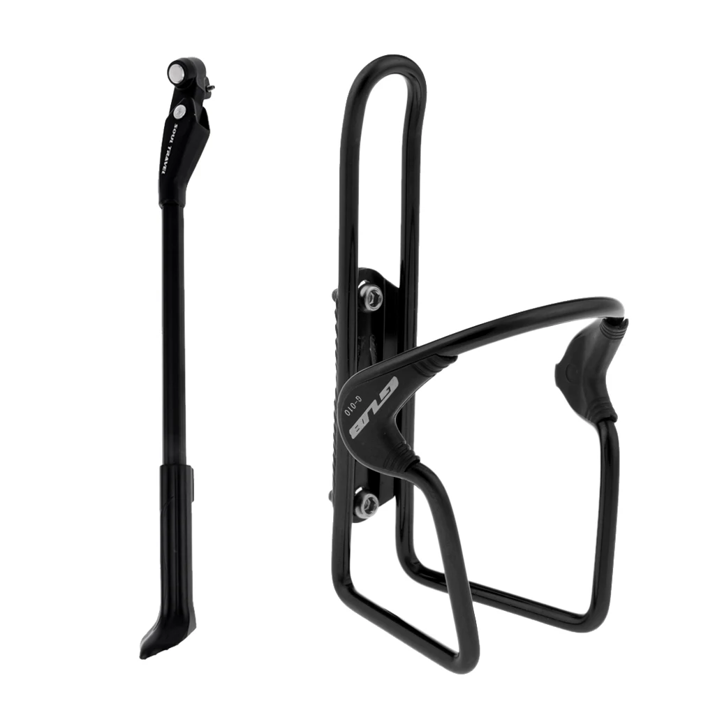 Adjustable Bike Bicycle Side Stand Kickstand 35cm-41cm/13-16 inch with Aluminum Alloy Water Bottle Cage Rack Holder Adjustable Bike Bicycle Side Stand Kickstand 35cm-41cm/13-16 inch with Aluminum Alloy Water Bottle Cage Rack Holder