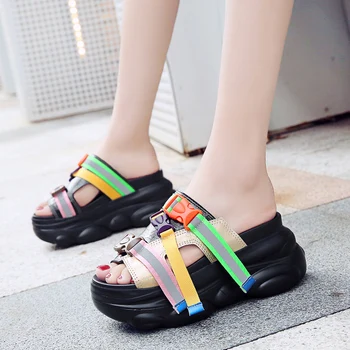 9cm/3.5 inch Height Fashion Slides Womens Shoes Thick Bottom Outdoor Slippers Cute Shoes Woman Summer Casual Wear
9cm/3.5 inch Height Fashion Slides Womens Shoes Thick Bottom Outdoor Slippers Cute Shoes Woman Summer Casual Wear