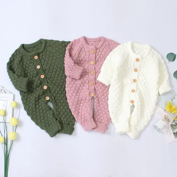 Casual Fashion Newborn Baby Kids Boys Girls Jumpusit Winter Button Sweater Knitted Solid Printed Jumpsuit Romper Warm Outfits
Casual Fashion Newborn Baby Kids Boys Girls Jumpusit Winter Button Sweater Knitted Solid Printed Jumpsuit Romper Warm Outfits