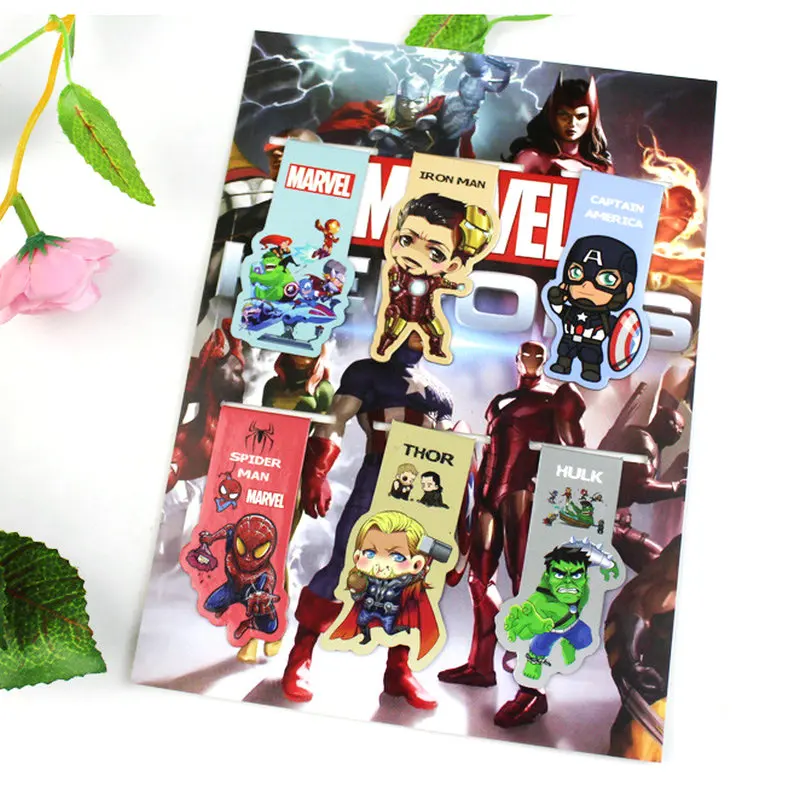 6pcs The Avengers Magnetic Bookmark Magnet Bookmark Child Student Kawaii Gift Bookmarks Office Stationery
6pcs The Avengers Magnetic Bookmark Magnet Bookmark Child Student Kawaii Gift Bookmarks Office Stationery