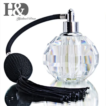 H&D 10ml Crystal Art Vintage Style Refillable Empty Glass Perfume Bottle Black Bulb with Tassel Spray Atomizer Decor Lady's Gift
H&D 10ml Crystal Art Vintage Style Refillable Empty Glass Perfume Bottle Black Bulb with Tassel Spray Atomizer Decor Lady's Gift
