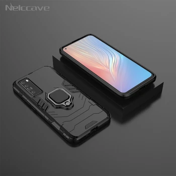 500Pcs Ring Holder Rugged Armor Case For Huawei Mate 30 20 10 9 Y9 2019 Y5 Y6 Y7 Nova 7 SE 6 5 5T Cover Fits Magnetic Car Mount