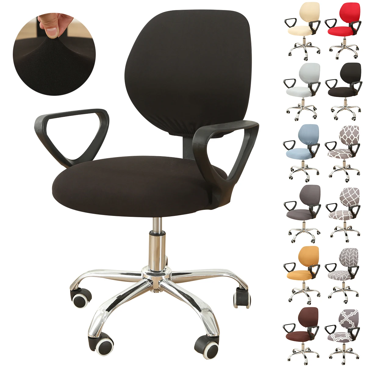 Office Computer Chair Cover Spandex Split Chair Cover Stretch Rotating Slipcover Polyester Universal Elastic Seat Cover Task D30
Office Computer Chair Cover Spandex Split Chair Cover Stretch Rotating Slipcover Polyester Universal Elastic Seat Cover Task D30