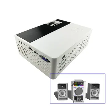 Mini Projector True Stereo Super Sense Sound Quality Projector HD 1080P Home Projector Portable LED Projectors