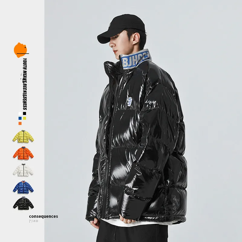 Winter New Duck Down Jacket Thickened Shiny High Neck Down Jacket Men's Trendy Brand Loose Popular Bread Jacket Men Winter Coat
Winter New Duck Down Jacket Thickened Shiny High Neck Down Jacket Men's Trendy Brand Loose Popular Bread Jacket Men Winter Coat