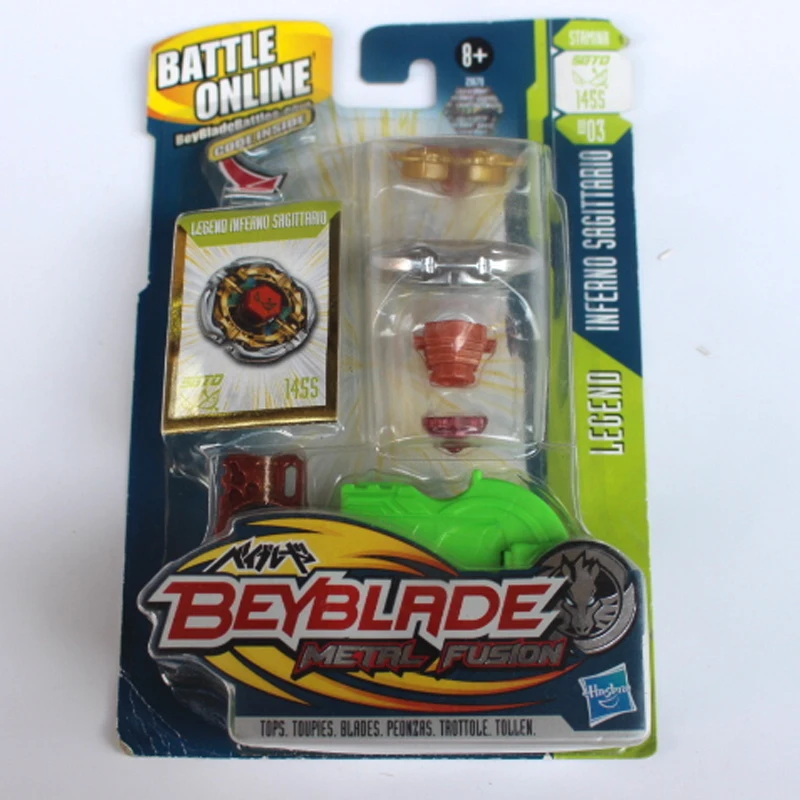 Old version Beyblade Metal Fusion BB03 145S Sagittarius Inferno Sagittario Battle Online Alloy Bey Blade Turbo Burst Collection
Old version Beyblade Metal Fusion BB03 145S Sagittarius Inferno Sagittario Battle Online Alloy Bey Blade Turbo Burst Collection