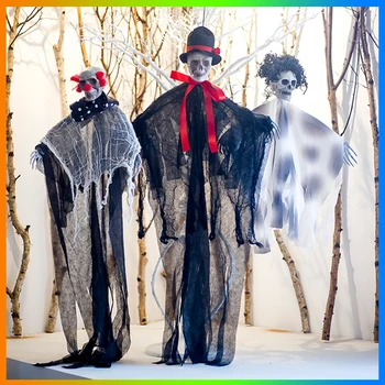 Halloween Scary Door Hanging Ghost with Skull Face Clown Ornament Horror Party Haunted House Horror Bar Decoration Props
Halloween Scary Door Hanging Ghost with Skull Face Clown Ornament Horror Party Haunted House Horror Bar Decoration Props