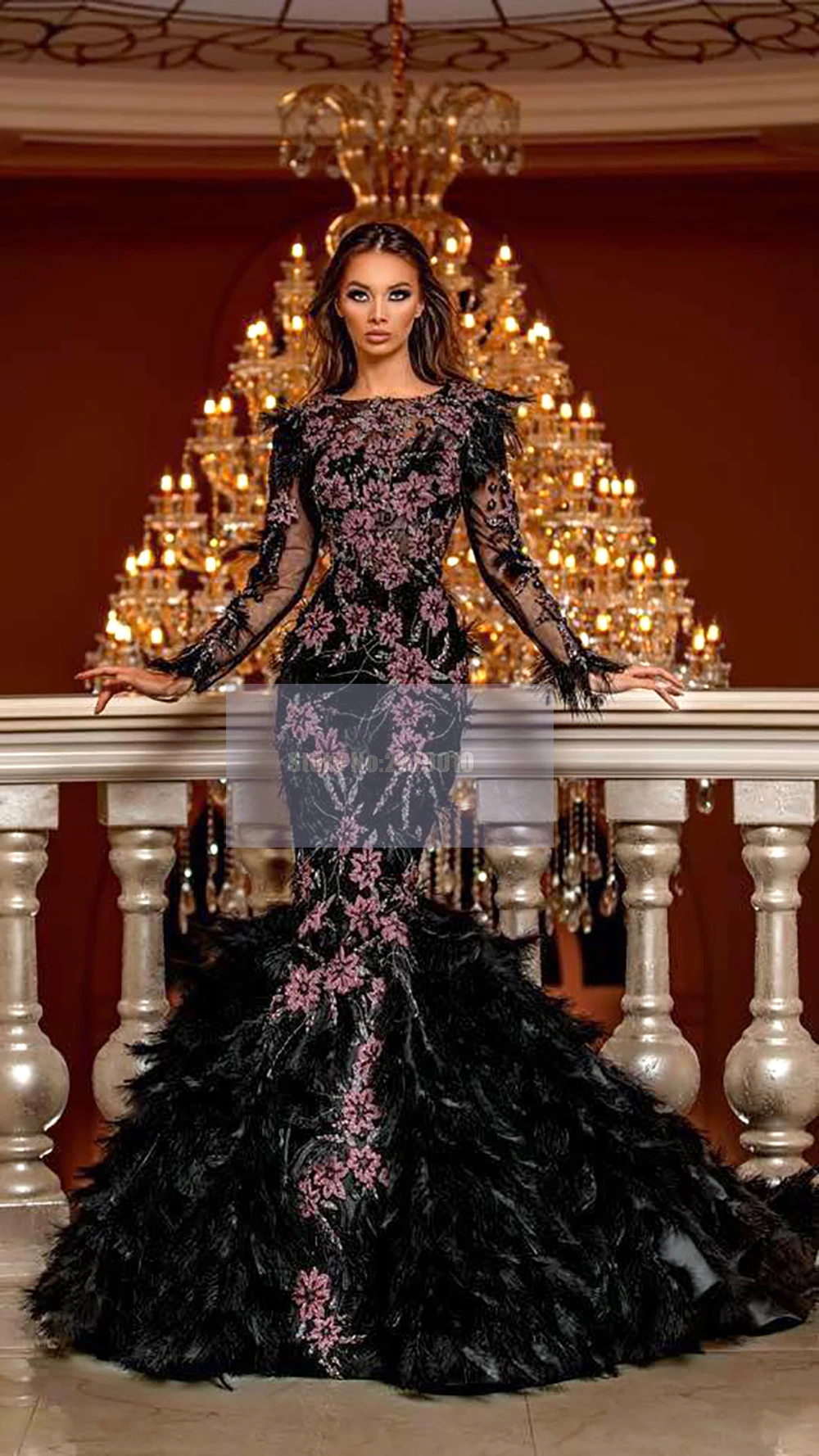Черное вечернее платье-русалка, с длинными рукавами, блестками и перьями, в арабском стиле, роскошное официальное платье для выпускного вечера, 2020
Черное вечернее платье-русалка, с длинными рукавами, блестками и перьями, в арабском стиле, роскошное официальное платье для выпускного вечера, 2020