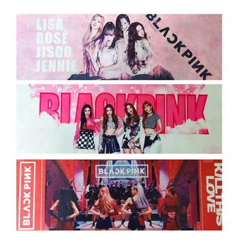 

Kpop BLACKPINK Colorful Banner Airport Fans Concert Supporting Hand Held Banner Poster Fan Gift Collection