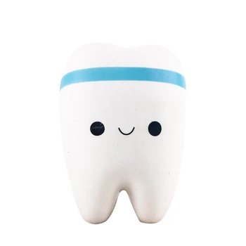 

1pcs 10.5CM Upscale Jumbo Squishy Cute Adorable Teeth Soft Slow Rising Jumbo Squeeze Cell Phone Strap Pendant Toy Random Color