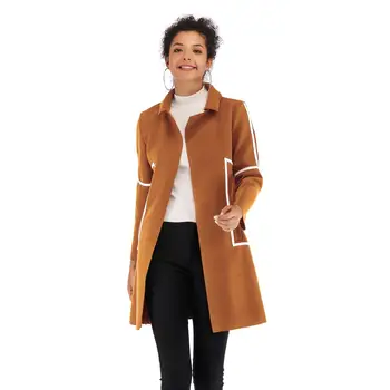 Dress-Style Thick Woolen Pockets Jacket Winter Loose And Plus-sized Patched Contrast Color Fold-down Collar Down Coat Woman
Dress-Style Thick Woolen Pockets Jacket Winter Loose And Plus-sized Patched Contrast Color Fold-down Collar Down Coat Woman