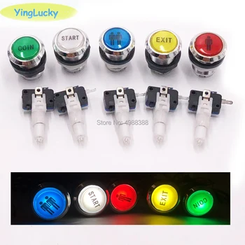 Arcade LED Button 1 P and 2 P Coin Button 33mm Glossy Glass 5V LED Push Buttons with 2Pin Cable Arcade Cabnet Zero Delay Button
Arcade LED Button 1 P and 2 P Coin Button 33mm Glossy Glass 5V LED Push Buttons with 2Pin Cable Arcade Cabnet Zero Delay Button