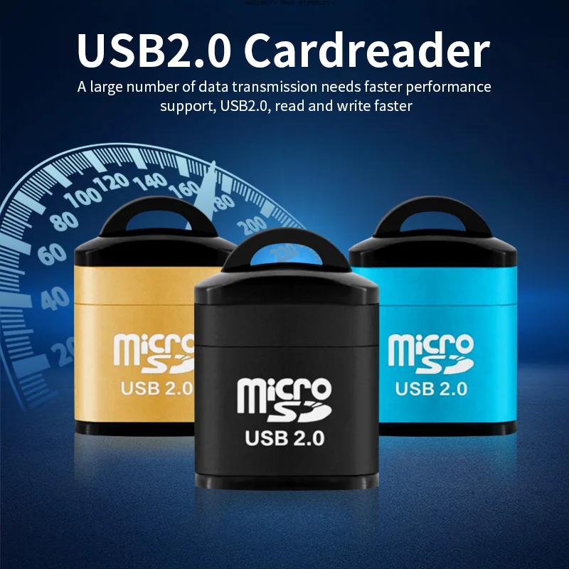 Czytnik kart USB Micro i Mini SD/TF z przejściówką do laptopa, PC, głośników samochodowych - 480Mpbs Transfer danych - Wianko - 1