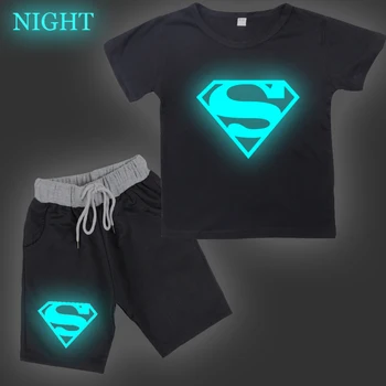 New Luminous Superman Kids Sets Boys Girls Summer Children Short Sleeve Tops +pants 2pcs Children Sport Suit Superhero Clothing
New Luminous Superman Kids Sets Boys Girls Summer Children Short Sleeve Tops +pants 2pcs Children Sport Suit Superhero Clothing