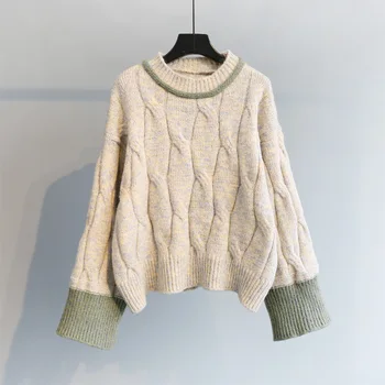 twisted flare sleeved knitted women sweater and pullovers o-neck solid loose winter new thicken warm lady elegant pulls fashion
twisted flare sleeved knitted women sweater and pullovers o-neck solid loose winter new thicken warm lady elegant pulls fashion