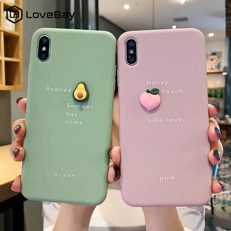 Lovebay Cute 3D Pattern Phone Case For iPhone XS Max XR X 8 7 6 6S Plus Fruit Avocado Peach Soft Silicone Anti-knock Back Cover
Lovebay Cute 3D Pattern Phone Case For iPhone XS Max XR X 8 7 6 6S Plus Fruit Avocado Peach Soft Silicone Anti-knock Back Cover