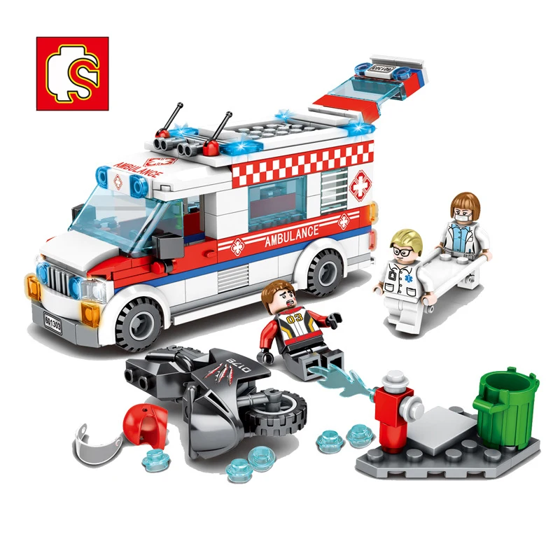 Sembo Military Ambulance Building Blocks For Children Compatible WW2 Vehicle Medical Army Truck Soldier Bricks
Sembo Military Ambulance Building Blocks For Children Compatible WW2 Vehicle Medical Army Truck Soldier Bricks