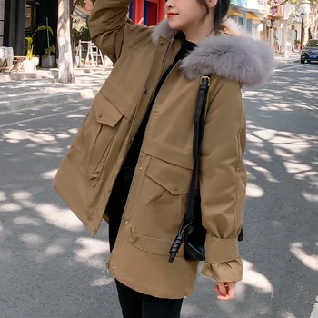 Winter 2020 Fashion Solid Parka Women Casual Wool Liner Hooded Thick Warm Coat Streetwear Pockets Cargo Padded Jacket
Winter 2020 Fashion Solid Parka Women Casual Wool Liner Hooded Thick Warm Coat Streetwear Pockets Cargo Padded Jacket