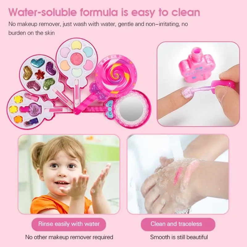 Big Makeup Cosmetics Set Kids Girls Toy Cosmetics Set Safety Make Up Kit Play House Lollipop Water-soluble Xmas Gift
Big Makeup Cosmetics Set Kids Girls Toy Cosmetics Set Safety Make Up Kit Play House Lollipop Water-soluble Xmas Gift