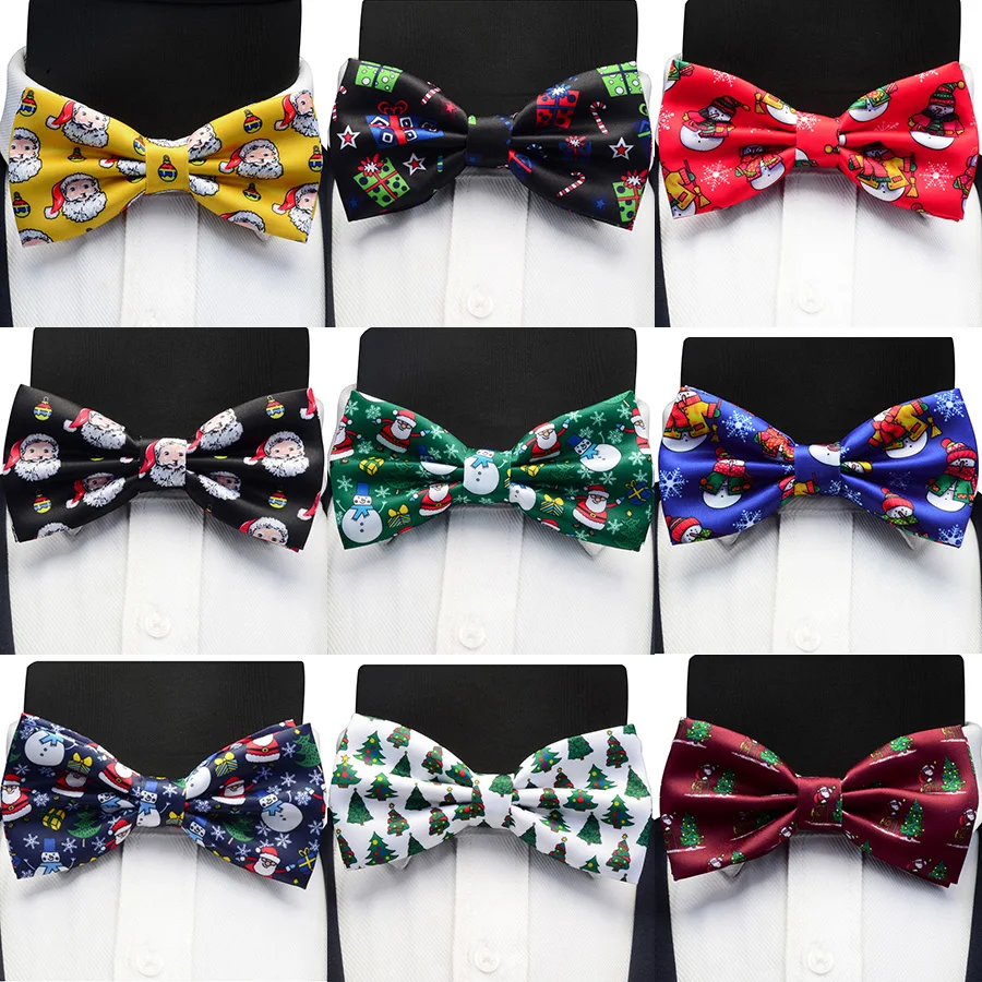 GUSLESON Christmas Bow Ties Silk Festival Theme Tie Snowflake Christmas Tree Pattern Mens Bow Tie Christmas Party Gift for Men
GUSLESON Christmas Bow Ties Silk Festival Theme Tie Snowflake Christmas Tree Pattern Mens Bow Tie Christmas Party Gift for Men