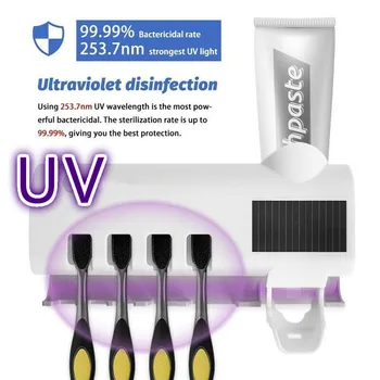 2X UV Toothbrush Sterilizer Holder Automatic Toothpaste Dispenser Bathroom Wall Mount Toothpaste Squeezer Dispenser Storage Rack
2X UV Toothbrush Sterilizer Holder Automatic Toothpaste Dispenser Bathroom Wall Mount Toothpaste Squeezer Dispenser Storage Rack