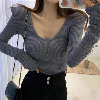 grey 2019 South Korea T shirt Women New Spring Solid sexy Slim Fit skinny Tee Long Sleeve Tshirt Tops female girls t shirt
grey 2019 South Korea T shirt Women New Spring Solid sexy Slim Fit skinny Tee Long Sleeve Tshirt Tops female girls t shirt