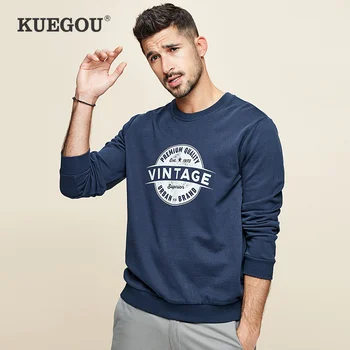 KUEGOU Men round collar sweatshirt 2020 spring Pure cotton printed letters fashion sweatshirts man's hoodies MW-2265
KUEGOU Men round collar sweatshirt 2020 spring Pure cotton printed letters fashion sweatshirts man's hoodies MW-2265