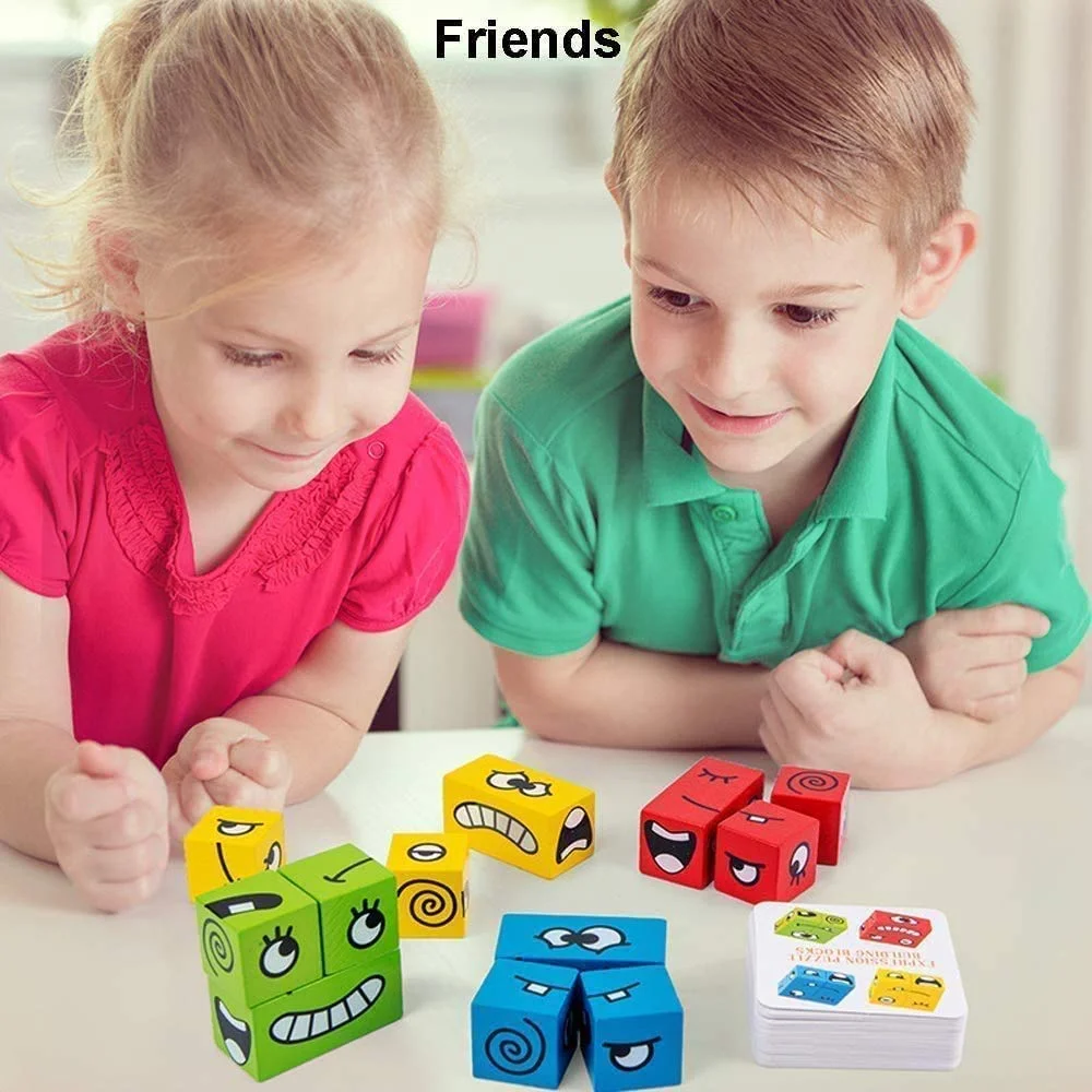 Cartoon Face Changing Cube Building Toys For Children Expression Puzzle Early Educational Logic Training Family Game Toys
Cartoon Face Changing Cube Building Toys For Children Expression Puzzle Early Educational Logic Training Family Game Toys