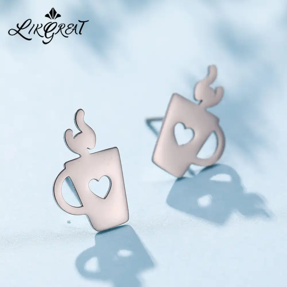 heart hollow korean fashion jewelry simple accessories gifts