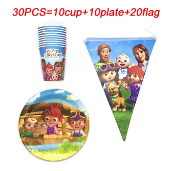 Cocomelon Family Birthday Party Decors Disposable Tableware Kit Boy Cups Plates Flags Kids Birthday Baby Shower Party Supplies
Cocomelon Family Birthday Party Decors Disposable Tableware Kit Boy Cups Plates Flags Kids Birthday Baby Shower Party Supplies