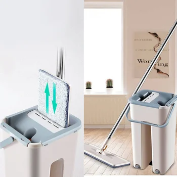 1 Set Durable Microfiber 360°Rotating Dry Wet Cleaning Tool Floor Mop Bucket and Mop for Daily
1 Set Durable Microfiber 360°Rotating Dry Wet Cleaning Tool Floor Mop Bucket and Mop for Daily