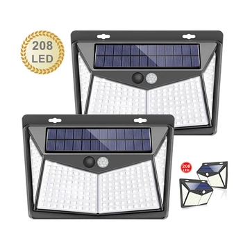 208 LED Garden Solar Lamp PIR Motion Sensor LED Solar Light Solar Powered By Sunlight Waterproof for Outdoor Wall Street Decor
208 LED Garden Solar Lamp PIR Motion Sensor LED Solar Light Solar Powered By Sunlight Waterproof for Outdoor Wall Street Decor