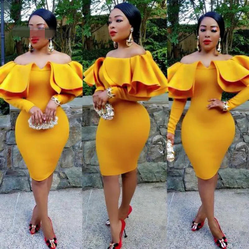 Mustard Yellow African Evening Dress Plus Size Elegant Mermaid Prom Dresses With Caped Custom Short Evening Party Dress 2020
Mustard Yellow African Evening Dress Plus Size Elegant Mermaid Prom Dresses With Caped Custom Short Evening Party Dress 2020