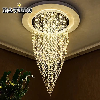 Luxury Spiral Design Long Light Modern Crystal Chandelier Led Lamp Staircase Fixture
Luxury Spiral Design Long Light Modern Crystal Chandelier Led Lamp Staircase Fixture