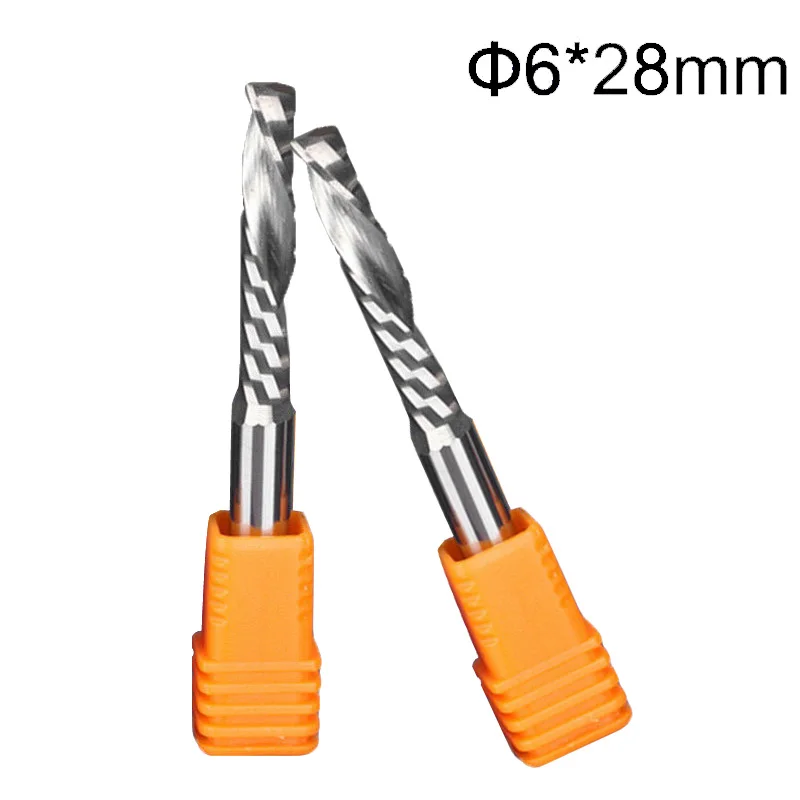 5pcs Carbide Endmill End Milling Single Flute Spiral CNC Router Bits 6mm× 28mm For Acrylic PVC Plastic Cutting
5pcs Carbide Endmill End Milling Single Flute Spiral CNC Router Bits 6mm× 28mm For Acrylic PVC Plastic Cutting
