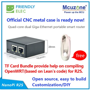 RK3328 Nanopi R2S mini router OpenWRT portable double gigabit network port LEDE development ubuntu 1GB open source
RK3328 Nanopi R2S mini router OpenWRT portable double gigabit network port LEDE development ubuntu 1GB open source