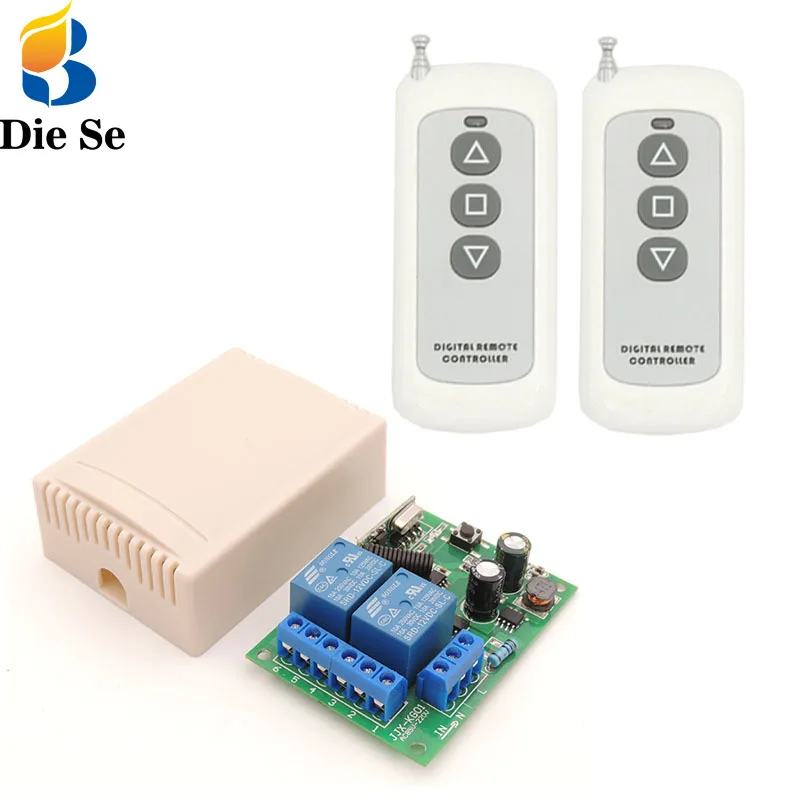 433MHz Remote Control Switch AC 110V 220V 10A 2CH rf Relay Receiver and Transmitter, for Control Motor forward and backward
433MHz Remote Control Switch AC 110V 220V 10A 2CH rf Relay Receiver and Transmitter, for Control Motor forward and backward