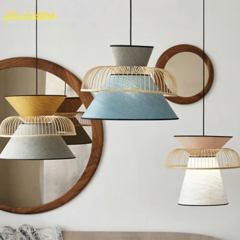 Nordic Retro Fabric Bamboo Pendant Lights Lighting Modern LED Pendant Lamp Dining Room Bedroom Living Room Kitchen Hanging Lamps
Nordic Retro Fabric Bamboo Pendant Lights Lighting Modern LED Pendant Lamp Dining Room Bedroom Living Room Kitchen Hanging Lamps