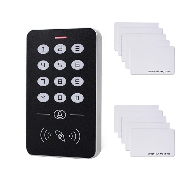 DC12V Electronic Access Control Keypad RFID Card Reader Access Controller with Door Bell Backlight for Door Security Lock System
DC12V Electronic Access Control Keypad RFID Card Reader Access Controller with Door Bell Backlight for Door Security Lock System