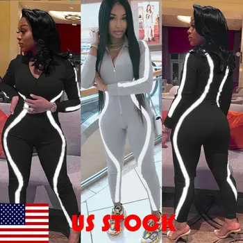 Autumn Women Long Sleeve Yoga Playsuit Zip V-Neck Slim Bodycon Fluorescent Strip Casual Jumpsuit Sportswear Clubwear S-2XL
Autumn Women Long Sleeve Yoga Playsuit Zip V-Neck Slim Bodycon Fluorescent Strip Casual Jumpsuit Sportswear Clubwear S-2XL