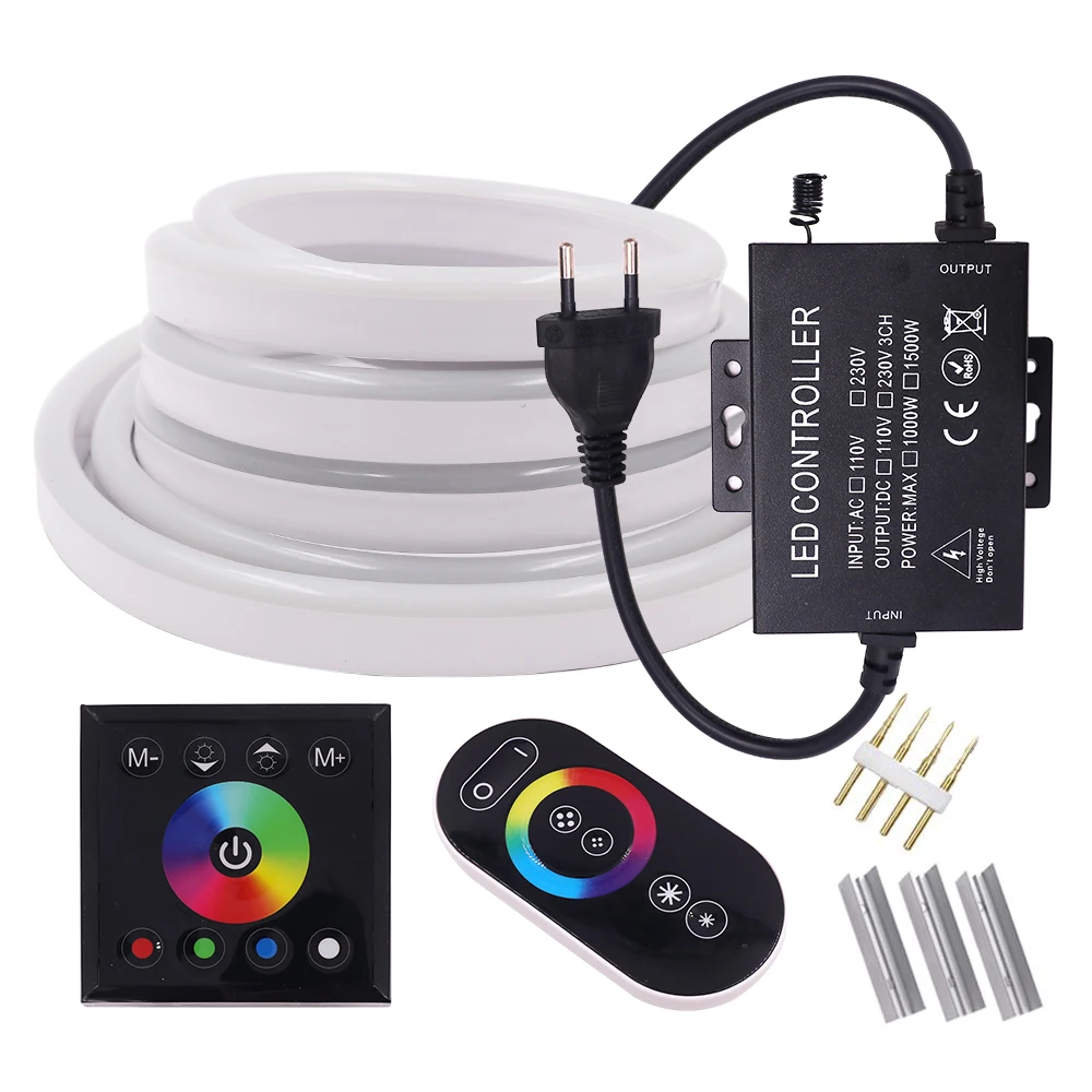 LED Neon Light Strip Touch Remote Control 220V 110V Neon Sign Tube Lamp Rainbow Led Lights Home Decoration White RGB Warm White
LED Neon Light Strip Touch Remote Control 220V 110V Neon Sign Tube Lamp Rainbow Led Lights Home Decoration White RGB Warm White