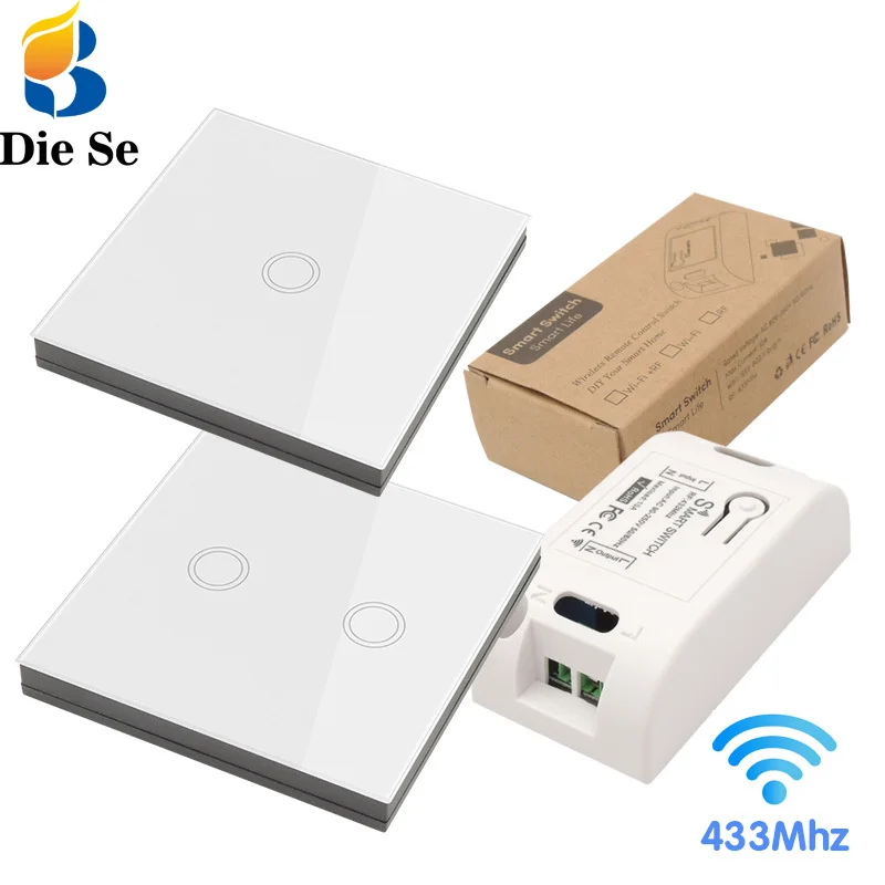 Diese Smart Home Control Wireless Touch Light Switch rf 86 Wall Panel Touch ON/OFF Switch,AC 110V 220V 10A Receiver for Lamp LED
Diese Smart Home Control Wireless Touch Light Switch rf 86 Wall Panel Touch ON/OFF Switch,AC 110V 220V 10A Receiver for Lamp LED