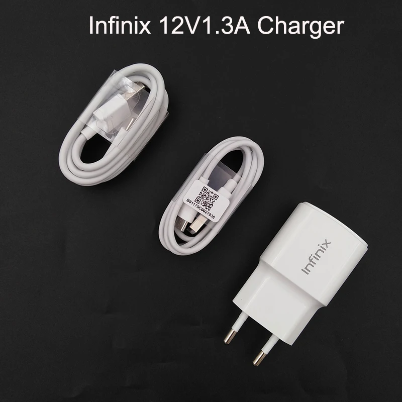 New Original Infinix 12V1.3A Fast Charger EU Plug Adapter Micro/Type C Cable For Zero 8 8i Hot 10S 9 10 Lite Note Pro | Мобильные