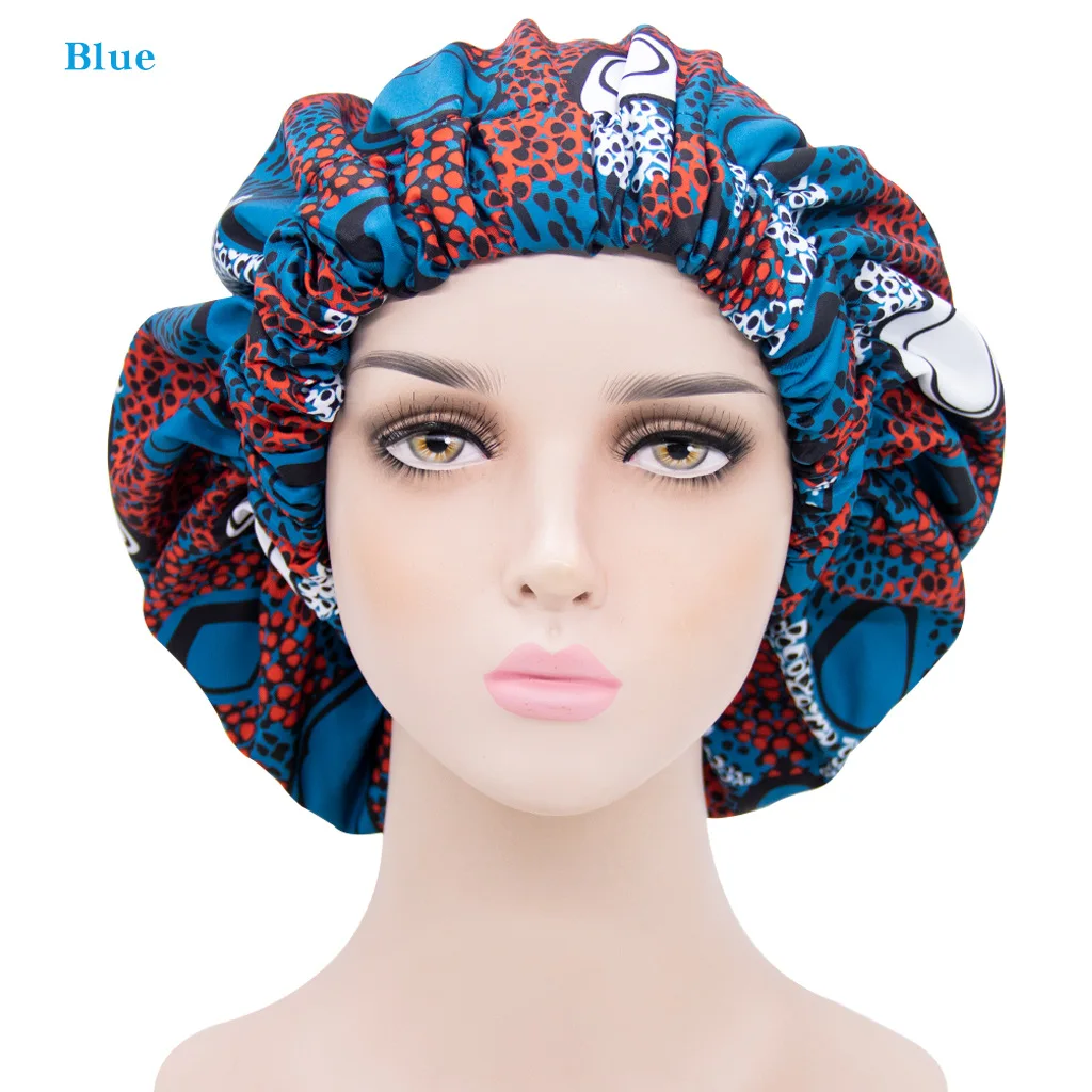 Ladies wholesale African bowler Bonnets with double print in stretch elastic colour bath hat
Ladies wholesale African bowler Bonnets with double print in stretch elastic colour bath hat
