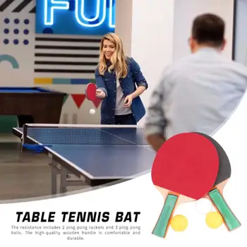 1 Pair Table Tennis Racket Ping Pong Paddle Bat with 3 Training Balls Set for Beginner Kids Adults Students Exercise
1 Pair Table Tennis Racket Ping Pong Paddle Bat with 3 Training Balls Set for Beginner Kids Adults Students Exercise