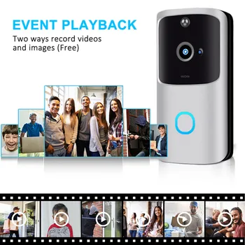 Smart Wireless WiFi Security Door Bell Visual Recording Home Monitor Night Video Phone Visual Intercom Door Bell Secure Camera
Smart Wireless WiFi Security Door Bell Visual Recording Home Monitor Night Video Phone Visual Intercom Door Bell Secure Camera