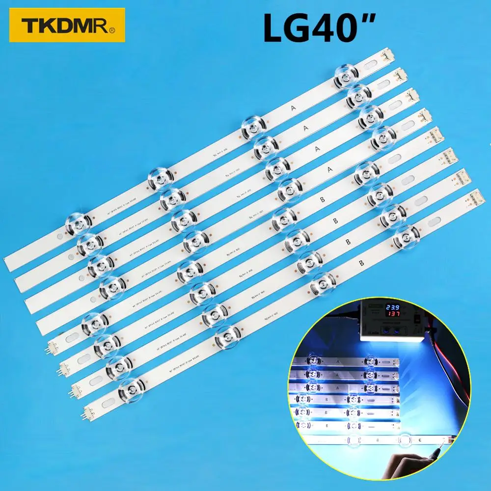 New Kit 8 PCS LED Backlight strip For LG 40LF630V 40LF570V INNOTEK 40 DRT4.0 DRT 4.0 3.0 40 inch A B SVL400 6916L-0885A 0884A
New Kit 8 PCS LED Backlight strip For LG 40LF630V 40LF570V INNOTEK 40 DRT4.0 DRT 4.0 3.0 40 inch A B SVL400 6916L-0885A 0884A
