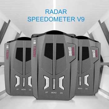 

12V Car Radar Detector 16 Band Voice Alert V9 Anti Speed Radar Signal Detection LED Display 360 Degrees Car Speed Testing System