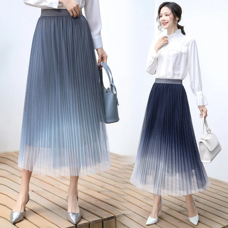 Shanghai 2020 Spring A- line Skirt High-waisted Mid-length Gradient Pleated Skirt Women's
Shanghai 2020 Spring A- line Skirt High-waisted Mid-length Gradient Pleated Skirt Women's