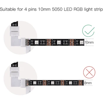 10pcs/pack LED Light Strip 4-pin Connector SMD 10mm L Shape Terminal Right Angle Corner Accessory Quick Splitter RGB Solderless
10pcs/pack LED Light Strip 4-pin Connector SMD 10mm L Shape Terminal Right Angle Corner Accessory Quick Splitter RGB Solderless